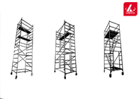 Torre de andamio de la pintura de la escalera del trabajo del aluminio de la estructura 6082 del banco del braguero de la capa