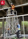 Escalera de aluminio del marco del braguero del banco de funcionamiento para el mantenimiento los 3.9m del subterráneo