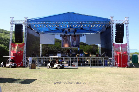 Customized 0.5m Length Flat Stage Roof Truss For Events Lighting