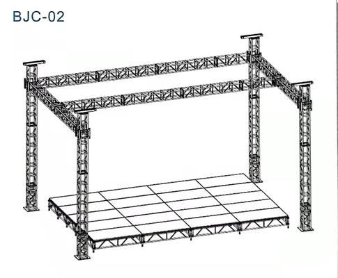 Portable Outdoor Wooden Stage Platform With Ledika Truss structure