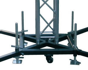 Truss Basement Stage Truss Accessories Steel Base Plate With Wheels And Outrigger